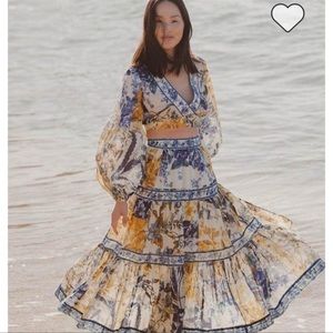 Authentic! Zimmermann Aliane crop wrap blouse